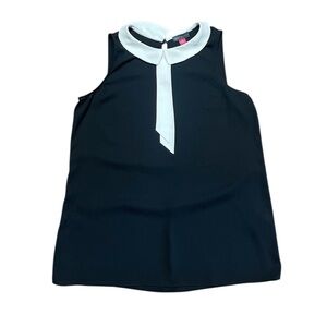 Vince Camuto Black Top with White Collar